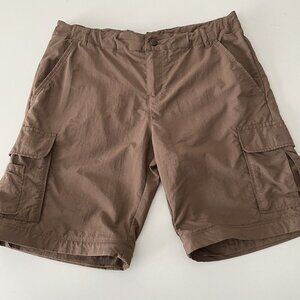 REI Shorts Girls XL (18) Lightweight Cargo Brown Nylon Outdoors Hiking Camping